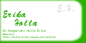 erika holla business card